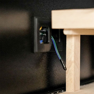 Intelligent Temperature-Controlled Multi-Tiered Black Wood Wine Cooler