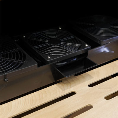 Luxurious Multi-Tiered Black Solid Wood Cigar Cooler Humidifier