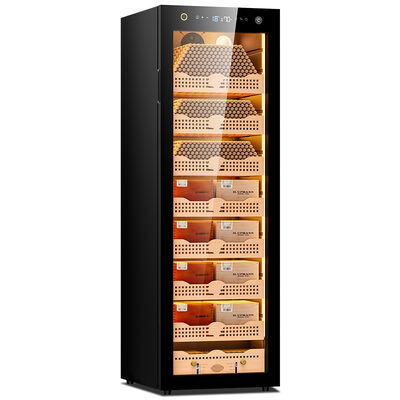 قیمت خوب کابینت مرطوب کننده سیگار الکترونیکی 8 لایه ممتاز با قفسه های سرو اسپانیایی آنلاین