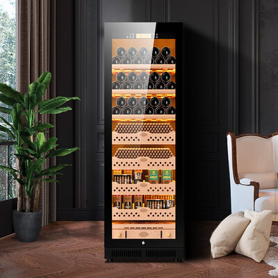 قیمت خوب کابینت ذخیره سازی دو منطقه ای شراب و سیگار خنک کننده مرطوب کننده دمای ثابت آنلاین