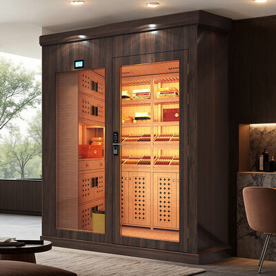 قیمت خوب قاب چوبی محکم سفارشی گان ریزرویو راه رفتن در سیگار خنک کننده کابینت Humidor آنلاین