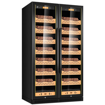قیمت خوب کابينت هوميدور سيگار الکترونيکي با دو منطقه با کنترل آب و هوا هوشمند آنلاین